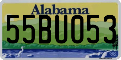 AL license plate 55BU053