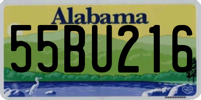 AL license plate 55BU216