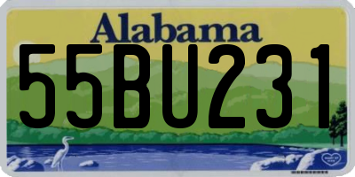 AL license plate 55BU231