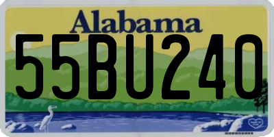 AL license plate 55BU240