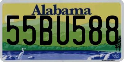 AL license plate 55BU588