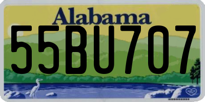 AL license plate 55BU707