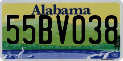 AL license plate 55BV038