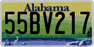 AL license plate 55BV217