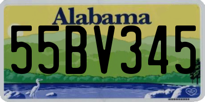 AL license plate 55BV345