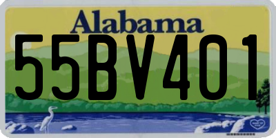 AL license plate 55BV401
