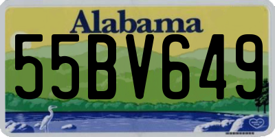 AL license plate 55BV649