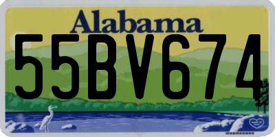 AL license plate 55BV674