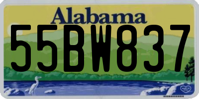 AL license plate 55BW837