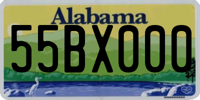 AL license plate 55BX000