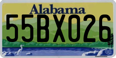 AL license plate 55BX026