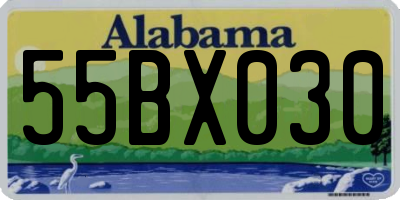 AL license plate 55BX030