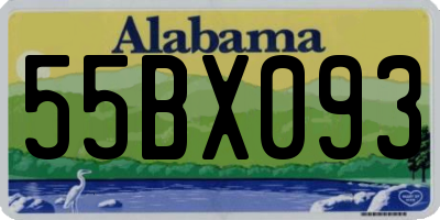 AL license plate 55BX093