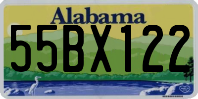 AL license plate 55BX122