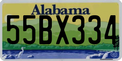 AL license plate 55BX334