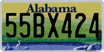 AL license plate 55BX424