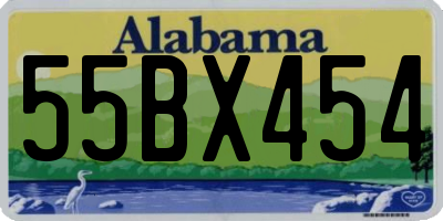AL license plate 55BX454