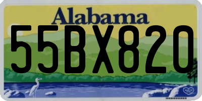 AL license plate 55BX820