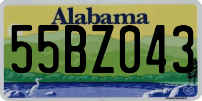 AL license plate 55BZ043