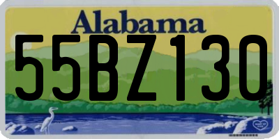 AL license plate 55BZ130
