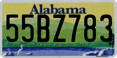 AL license plate 55BZ783