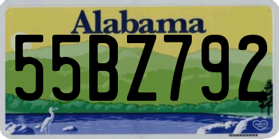 AL license plate 55BZ792