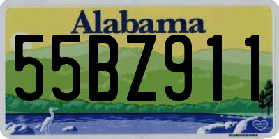 AL license plate 55BZ911