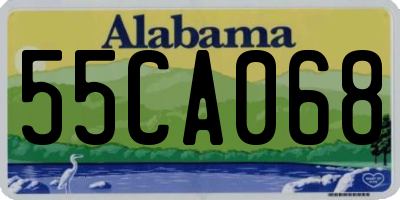 AL license plate 55CA068