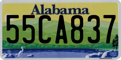 AL license plate 55CA837