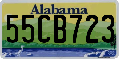 AL license plate 55CB723