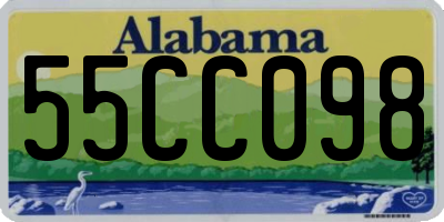 AL license plate 55CC098