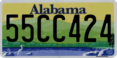 AL license plate 55CC424