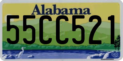 AL license plate 55CC521