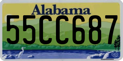 AL license plate 55CC687