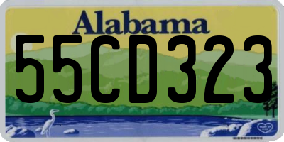 AL license plate 55CD323