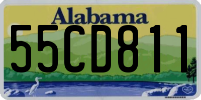 AL license plate 55CD811
