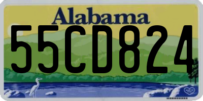 AL license plate 55CD824