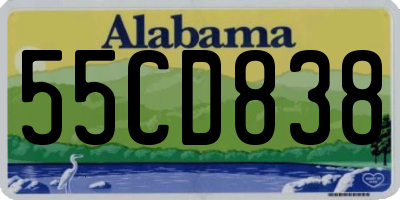 AL license plate 55CD838