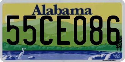 AL license plate 55CE086