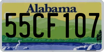AL license plate 55CF107