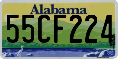 AL license plate 55CF224