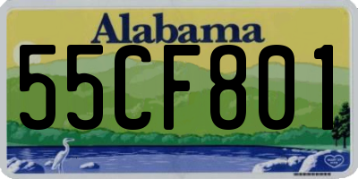 AL license plate 55CF801