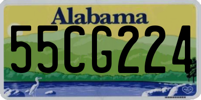 AL license plate 55CG224