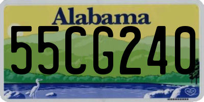 AL license plate 55CG240