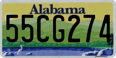 AL license plate 55CG274