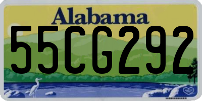 AL license plate 55CG292