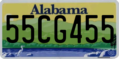 AL license plate 55CG455