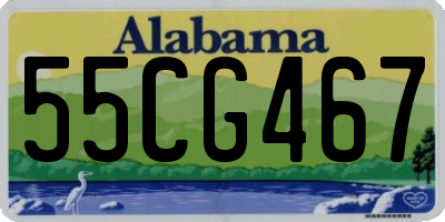 AL license plate 55CG467