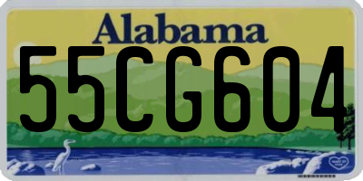 AL license plate 55CG604
