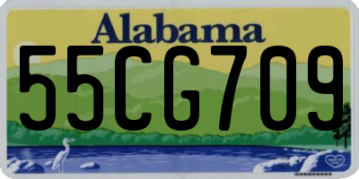 AL license plate 55CG709